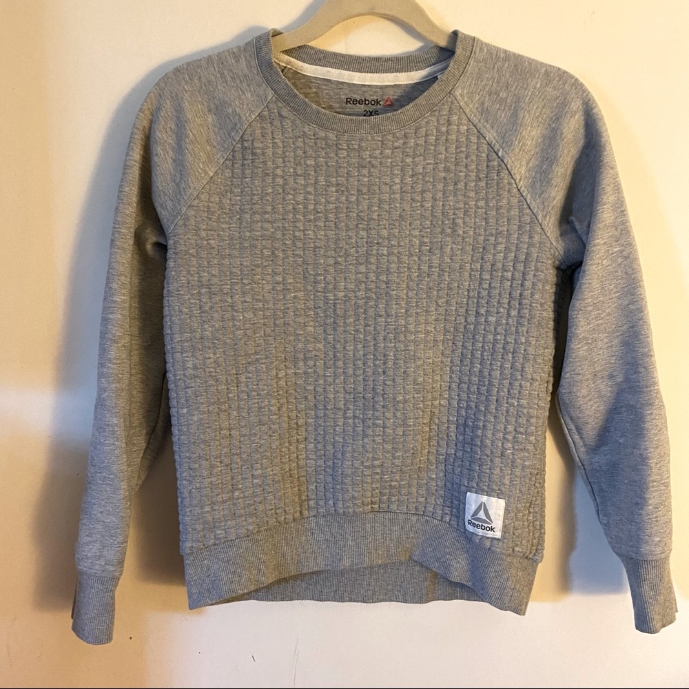 Quilted mid-weight Reebok crew neck sweater